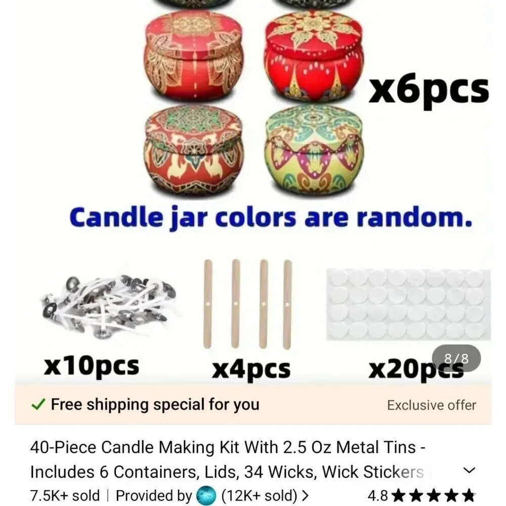 40 piece candle making kit